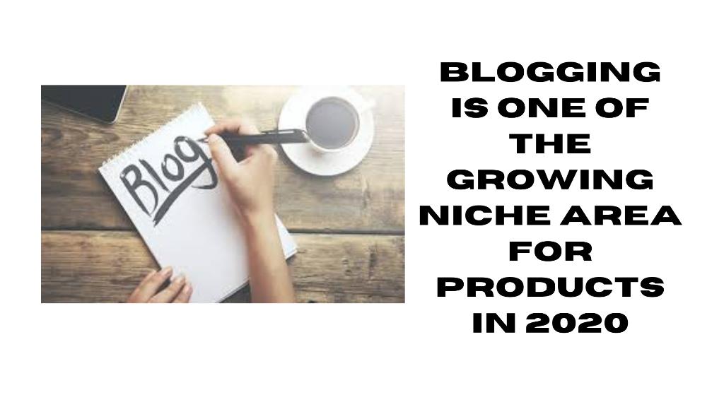 Blogging is one of the growing niche area for products in 2020
