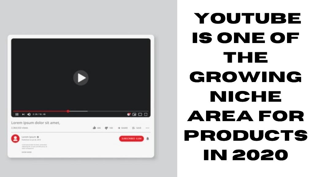 Youtube is one of the growing niche area for products in 2020